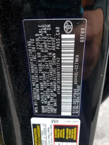 2011 TOYOTA CAMRY BASE  