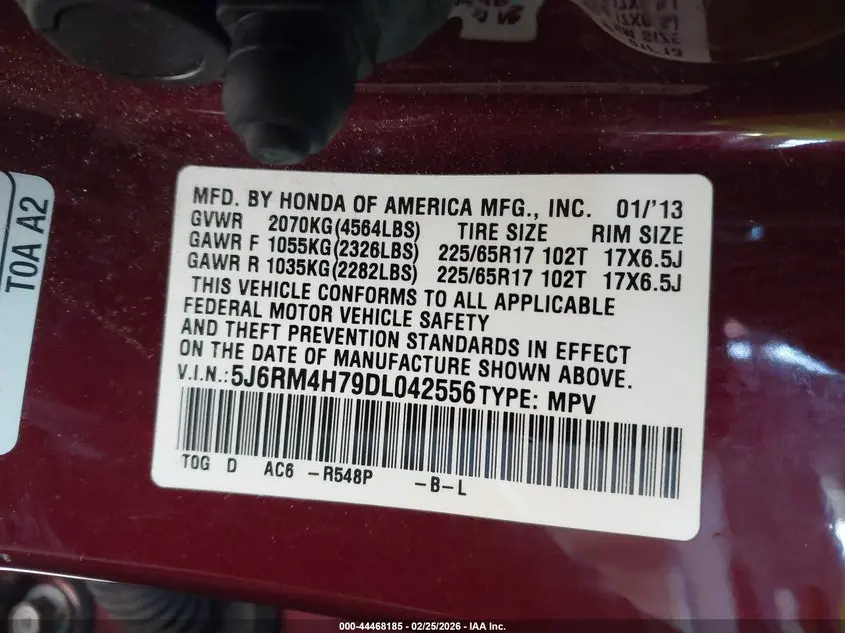 2013 HONDA CR-V EX-L