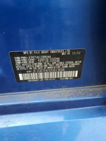 2013 SUBARU IMPREZA WRX  
