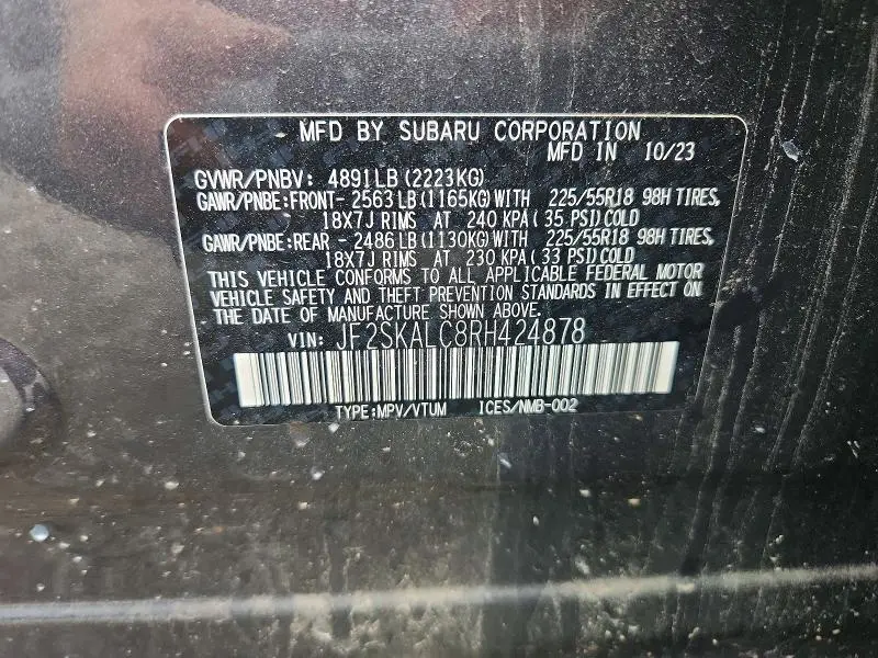 2024 SUBARU FORESTER LIMITED  
