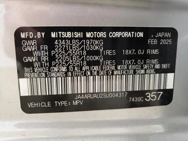 2025 MITSUBISHI OUTLANDER SPORT S