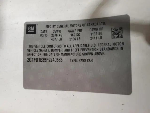 2015 CHEVROLET CAMARO LT  