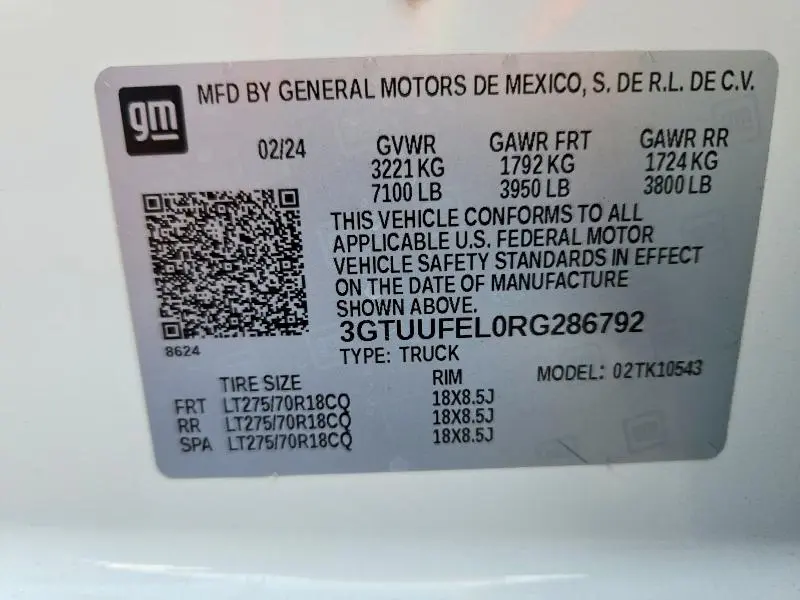 2024 GMC SIERRA K1500 AT4X  