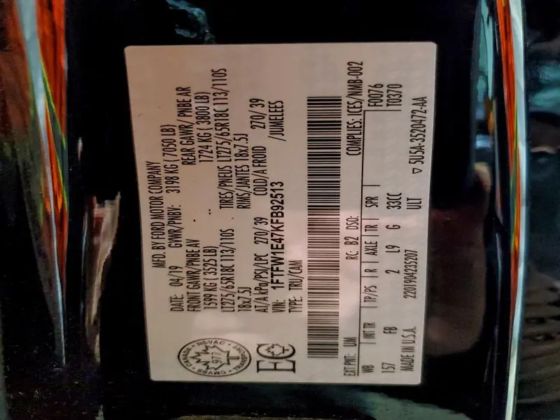 2019 FORD F150 SUPERCREW  