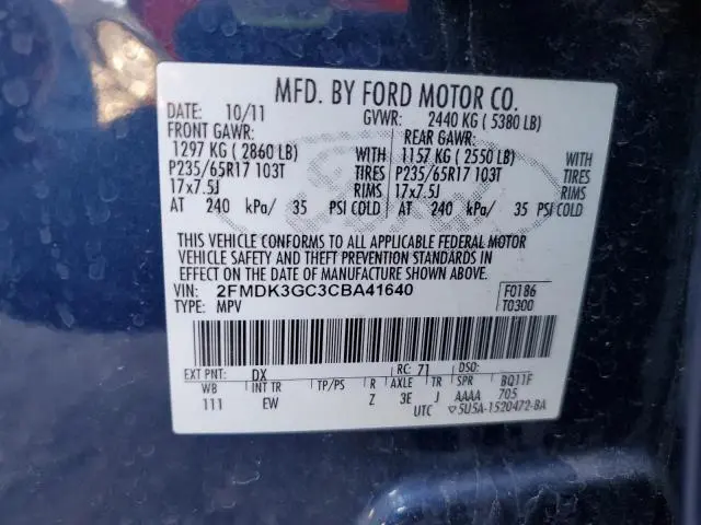 2012 FORD EDGE SE  