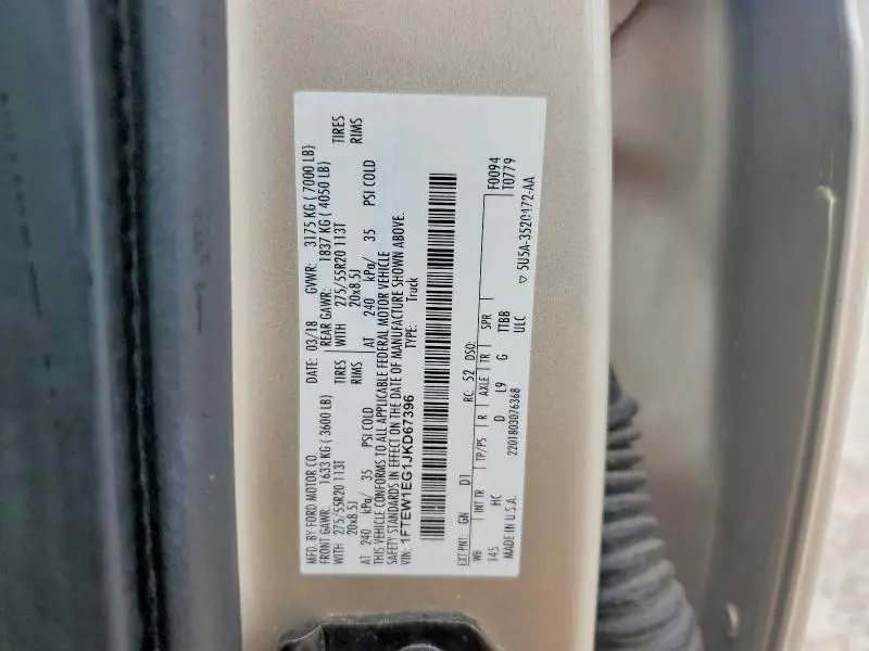 2018 FORD F150 SUPERCREW  