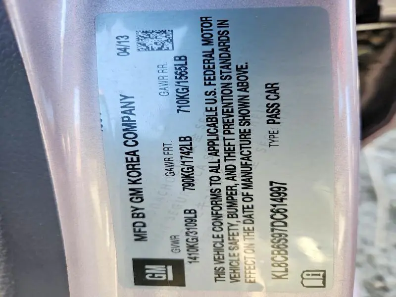 2013 CHEVROLET SPARK LS  