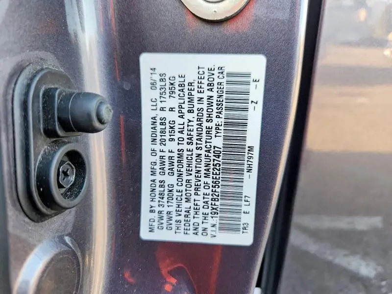2014 HONDA CIVIC LX  