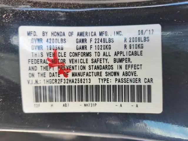 2017 HONDA ACCORD LX  