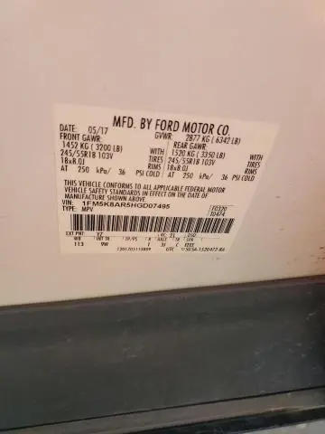 2017 FORD EXPLORER POLICE INTERCEPTOR  