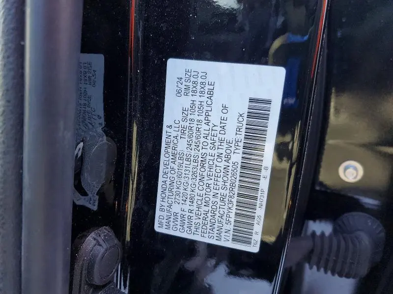 2024 HONDA RIDGELINE BLACK EDITION  