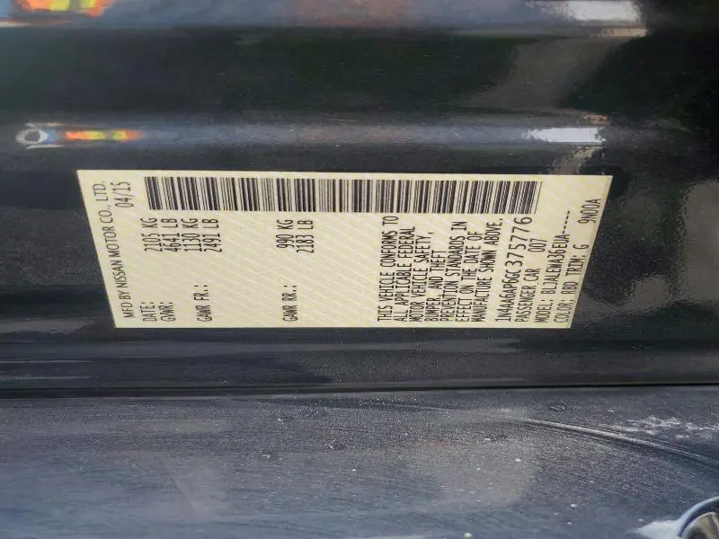 2016 NISSAN MAXIMA 3.5 SL  