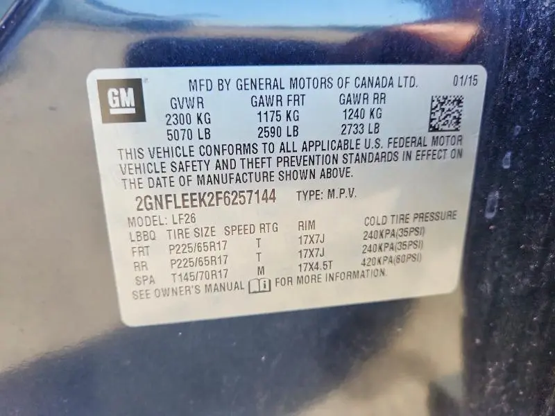 2015 CHEVROLET EQUINOX LS  