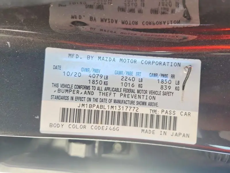 2021 MAZDA 3 SELECT  