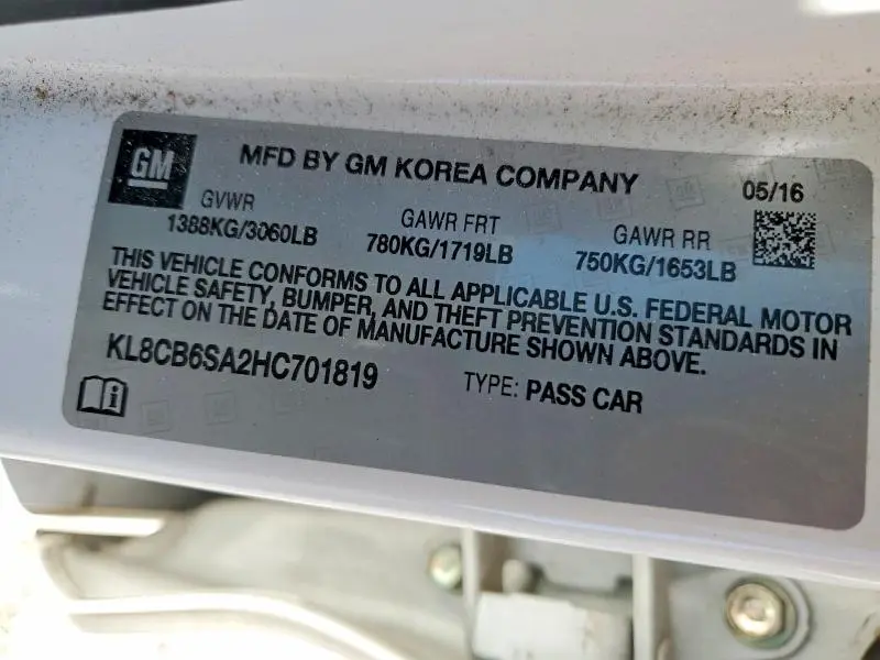 2017 CHEVROLET SPARK LS  