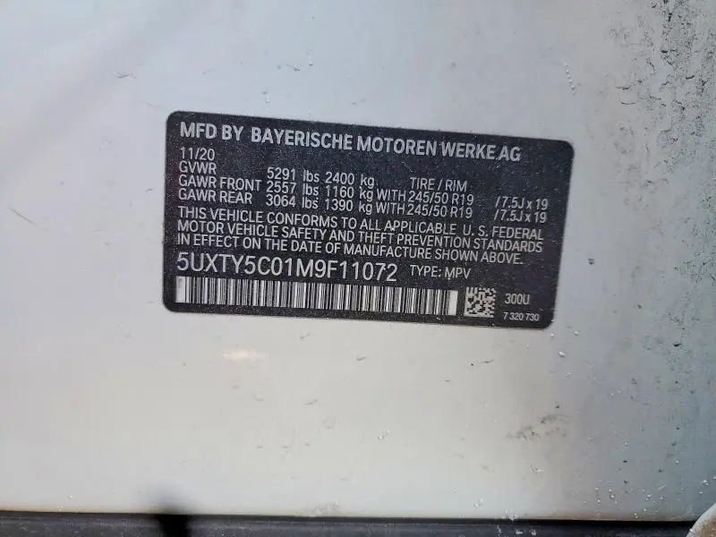 2021 BMW X3 XDRIVE30I  