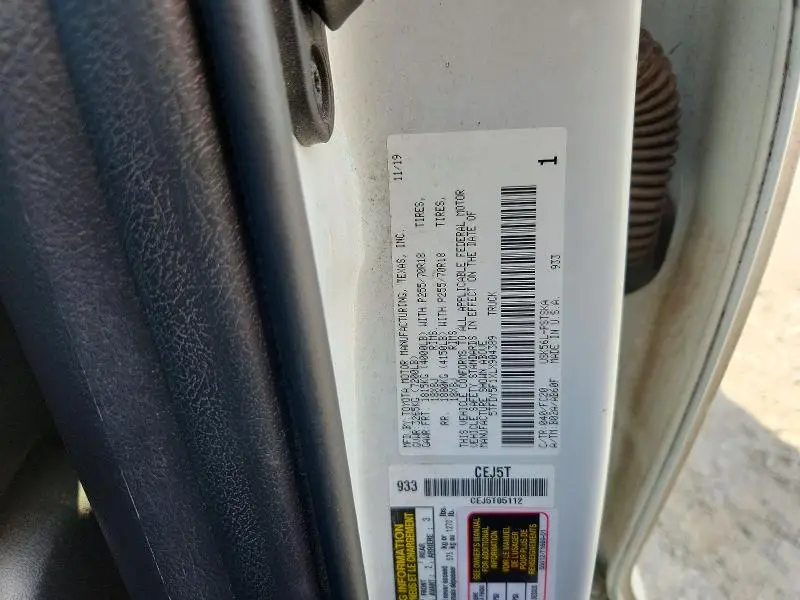 2020 TOYOTA TUNDRA SR5  