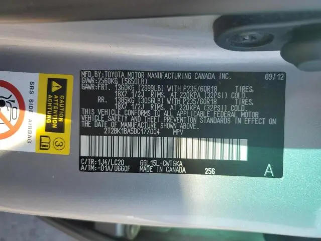 2013 LEXUS RX 350 BASE  