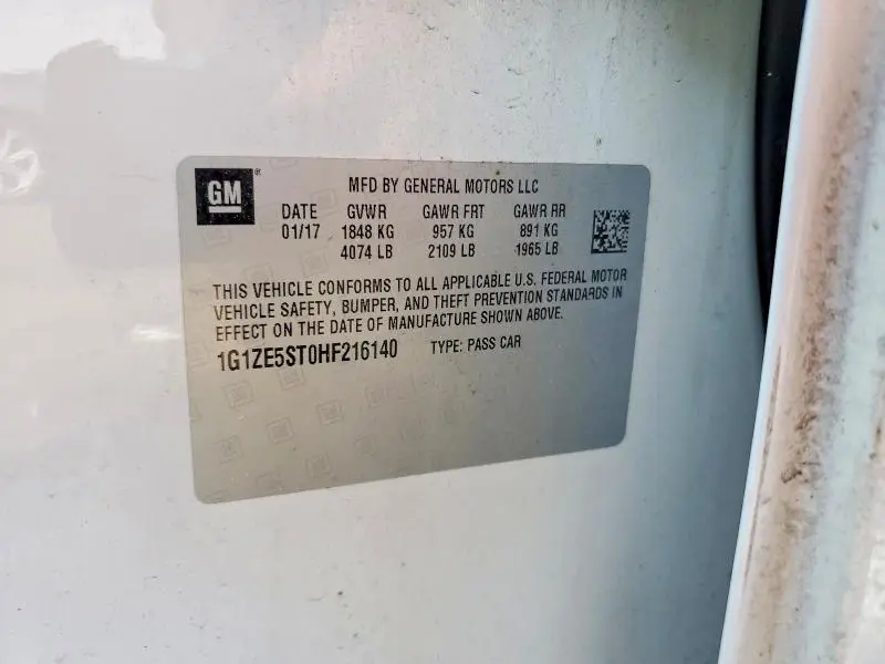 2017 CHEVROLET MALIBU LT  