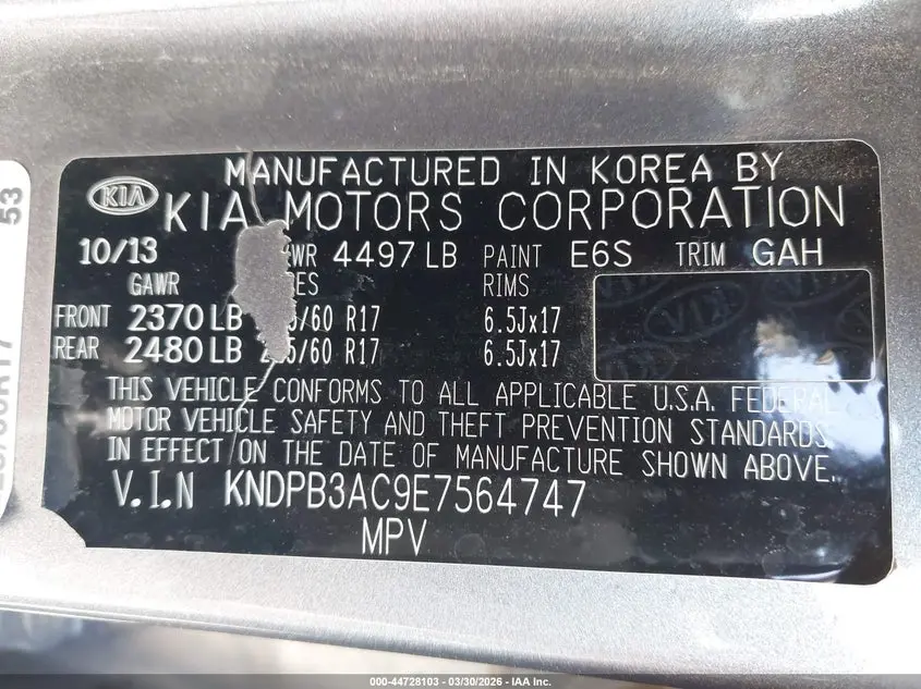 2014 KIA SPORTAGE LX