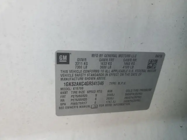 2016 GMC YUKON SLE  
