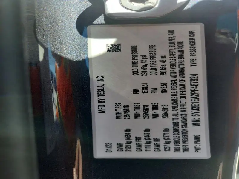 2023 TESLA MODEL 3   