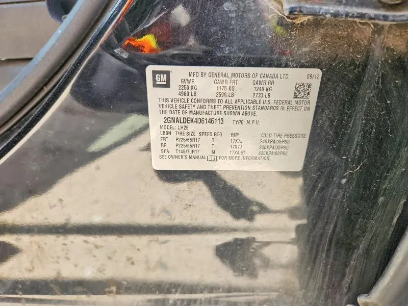 2013 CHEVROLET EQUINOX LT  