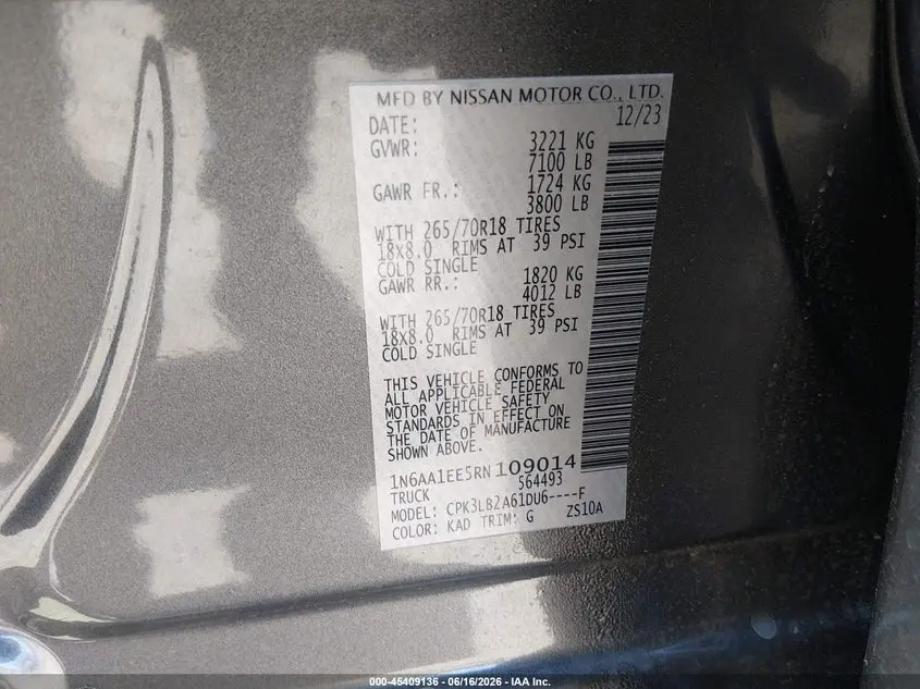 2024 NISSAN TITAN SV 4X2