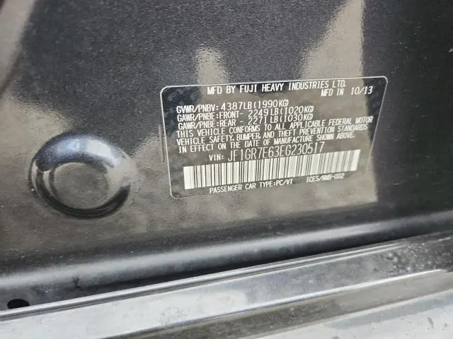 2014 SUBARU IMPREZA WRX  