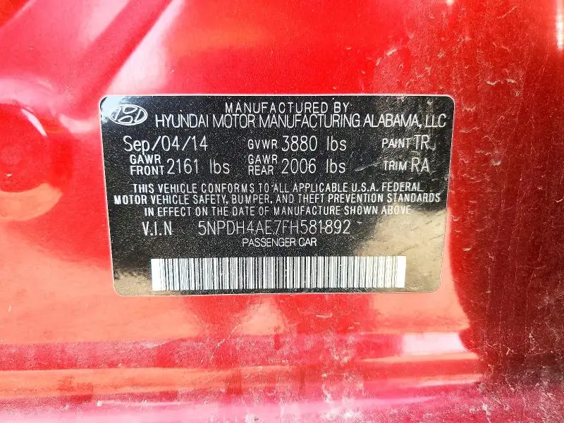 2015 HYUNDAI ELANTRA   