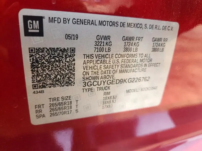 2019 CHEVROLET SILVERADO K1500 LTZ  