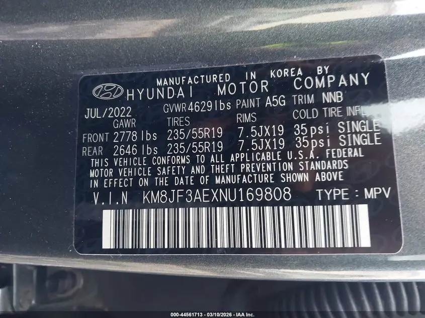 2022 HYUNDAI TUCSON XRT