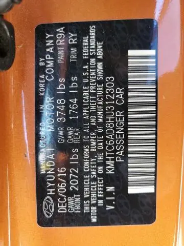 2017 HYUNDAI VELOSTER
