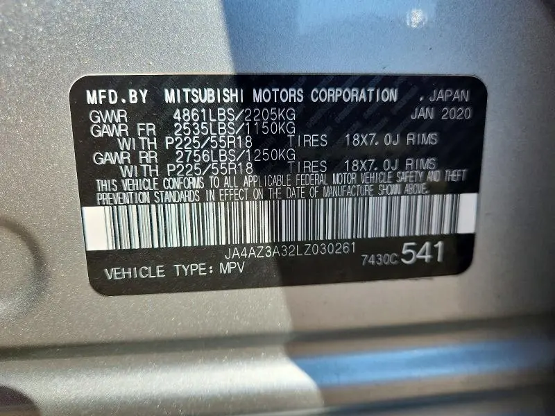2020 MITSUBISHI OUTLANDER SE  