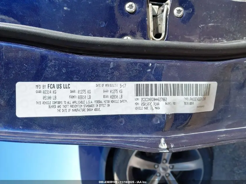 2017 DODGE CHARGER SE RWD