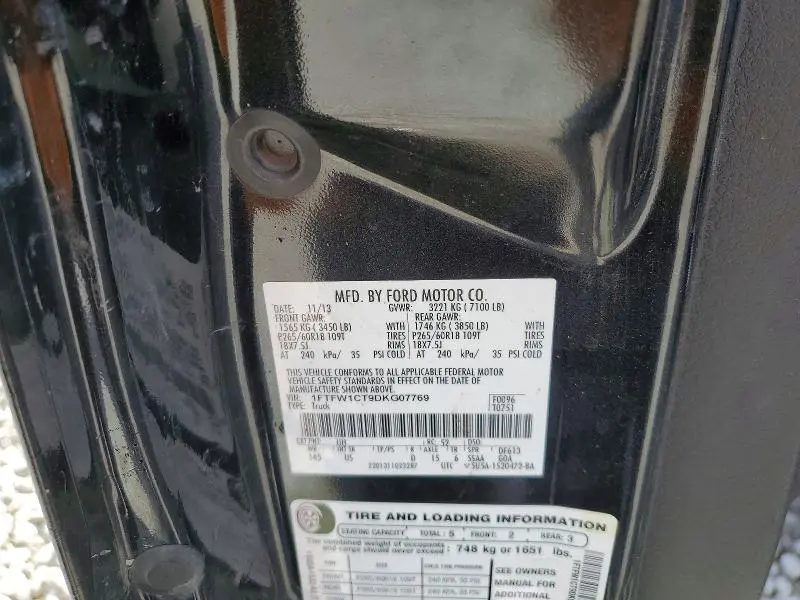 2013 FORD F150 SUPERCREW  