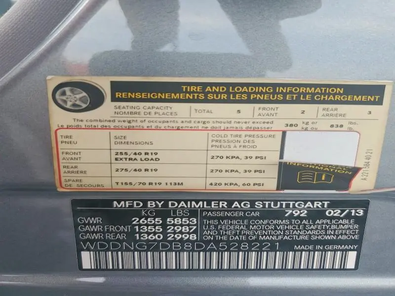 2013 MERCEDES-BENZ S 550  