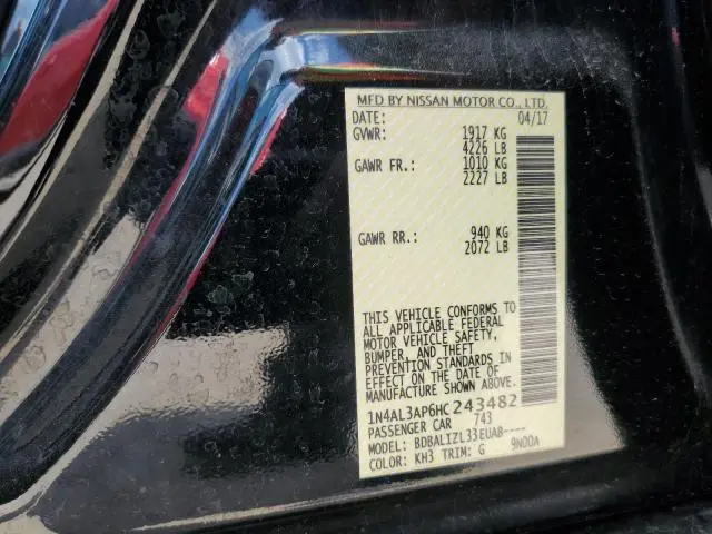 2017 NISSAN ALTIMA 2.5  