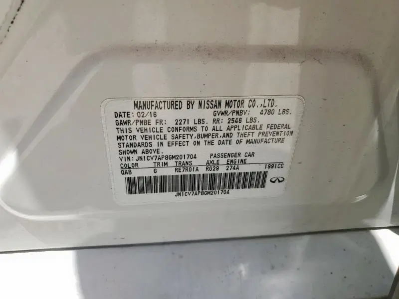 2016 INFINITI Q50 BASE  