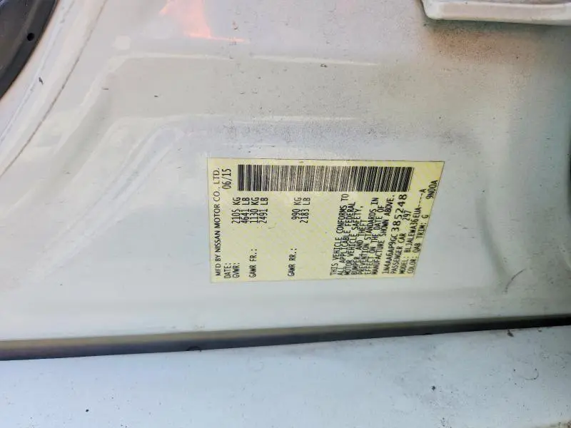 2016 NISSAN MAXIMA 3.5 SL  