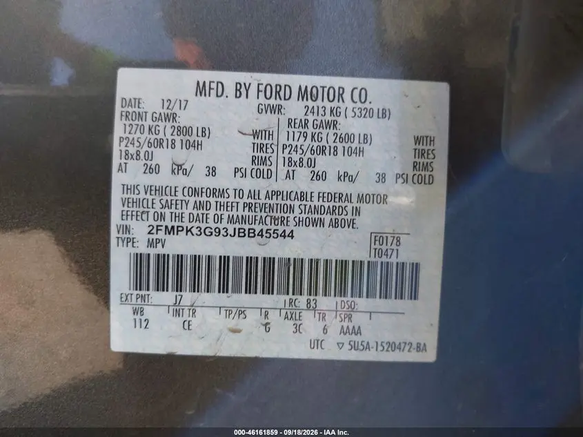 2018 FORD EDGE SE