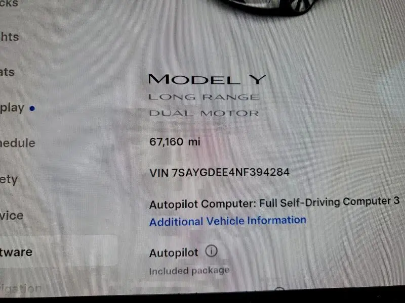 2022 TESLA MODEL Y   