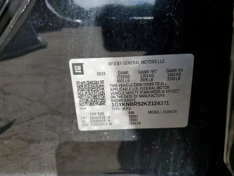2019 CADILLAC XT5   