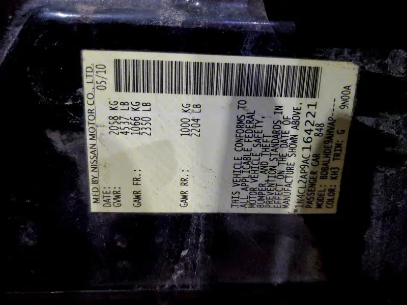 2010 NISSAN ALTIMA HYBRID  