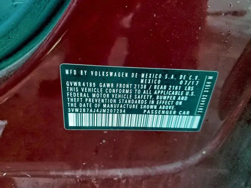 2018 VOLKSWAGEN JETTA S  