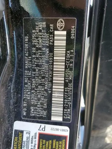 2015 TOYOTA CAMRY LE  