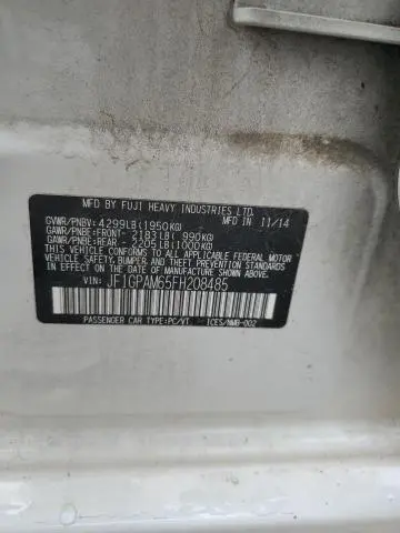 2015 SUBARU IMPREZA LIMITED  