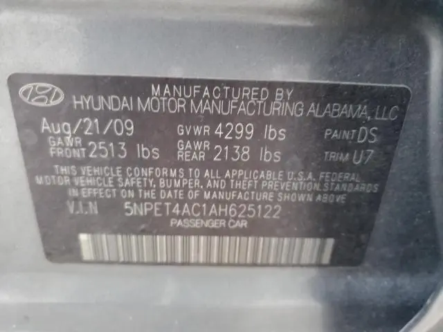 2010 HYUNDAI SONATA GLS  