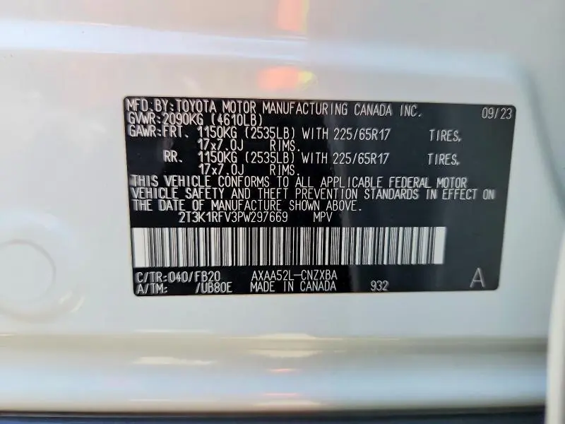 2023 TOYOTA RAV4 LE  