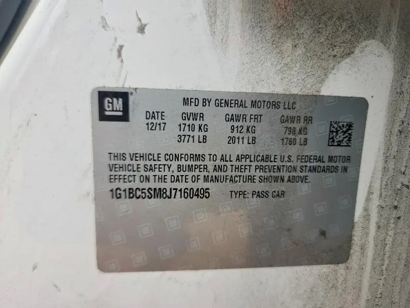 2018 CHEVROLET CRUZE LS  